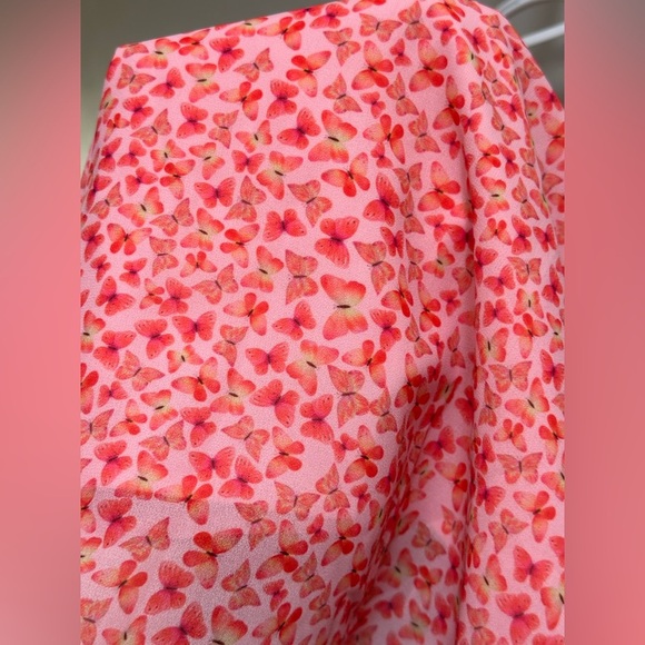 Cry Baby Pink Butterfly Bow Mini Dress Women’s M 90s-Inspired Coquette Feminine - Picture 3 of 9